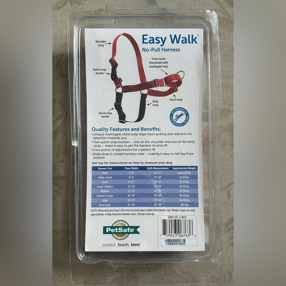 PetSafe Easy Walk No-Pull Harness sz Small 15-25 lbs Dogs - Picture 2 of 3